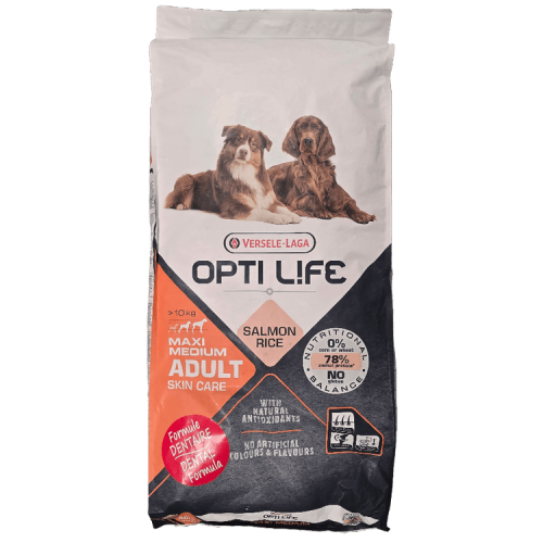 Opti Life Chien au saumon et riz 12,5 kg