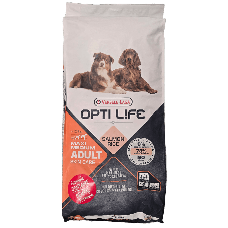 Opti Life Chien au saumon et riz 12,5 kg
